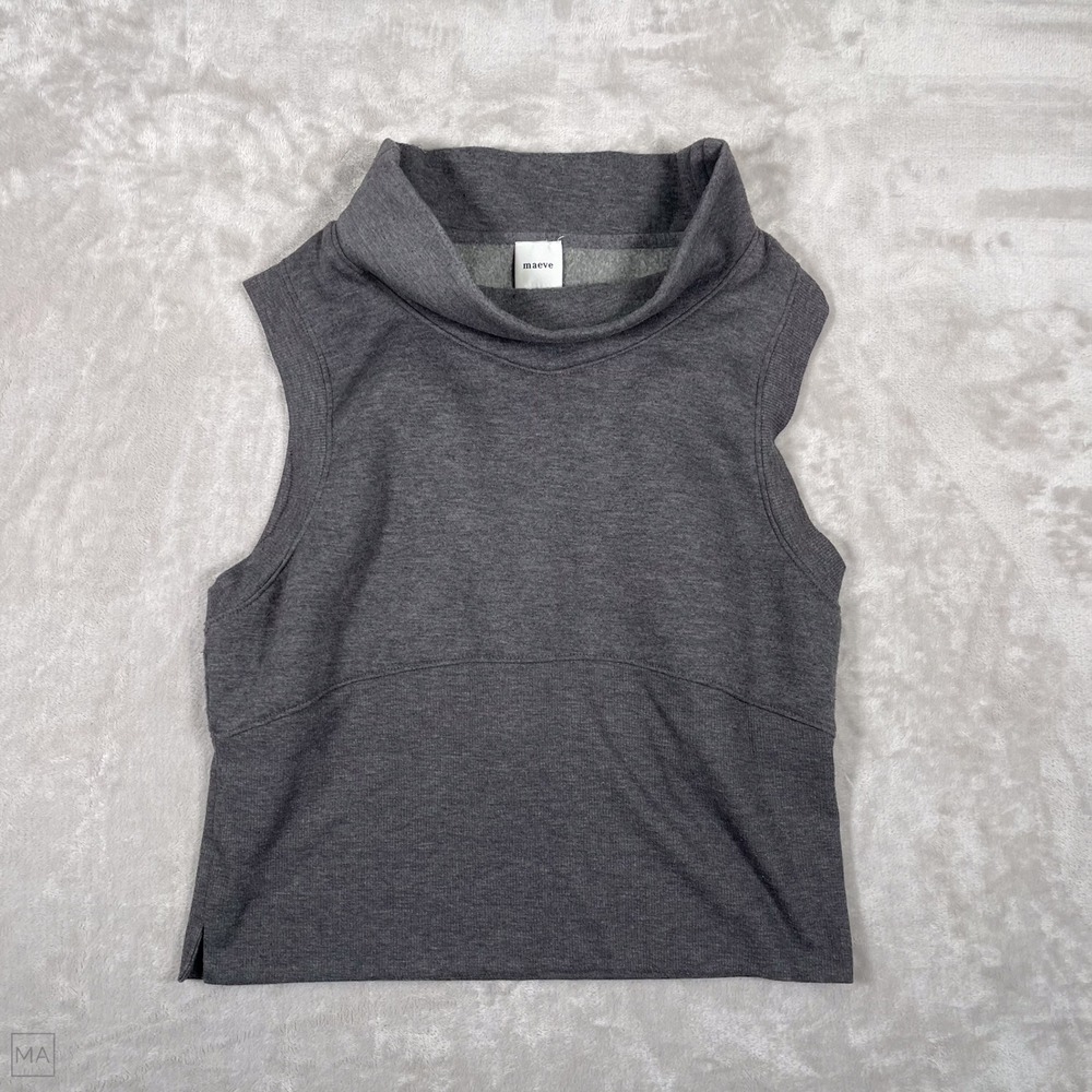 Maeve Anthropologie Women's Top Sleeveless Turtleneck‎ Casual XL Gray